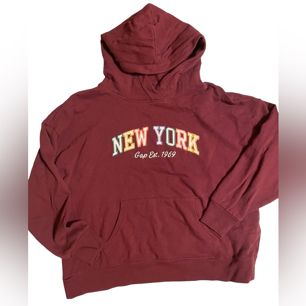 GAP Sweats Maroon New York Hoodie, L